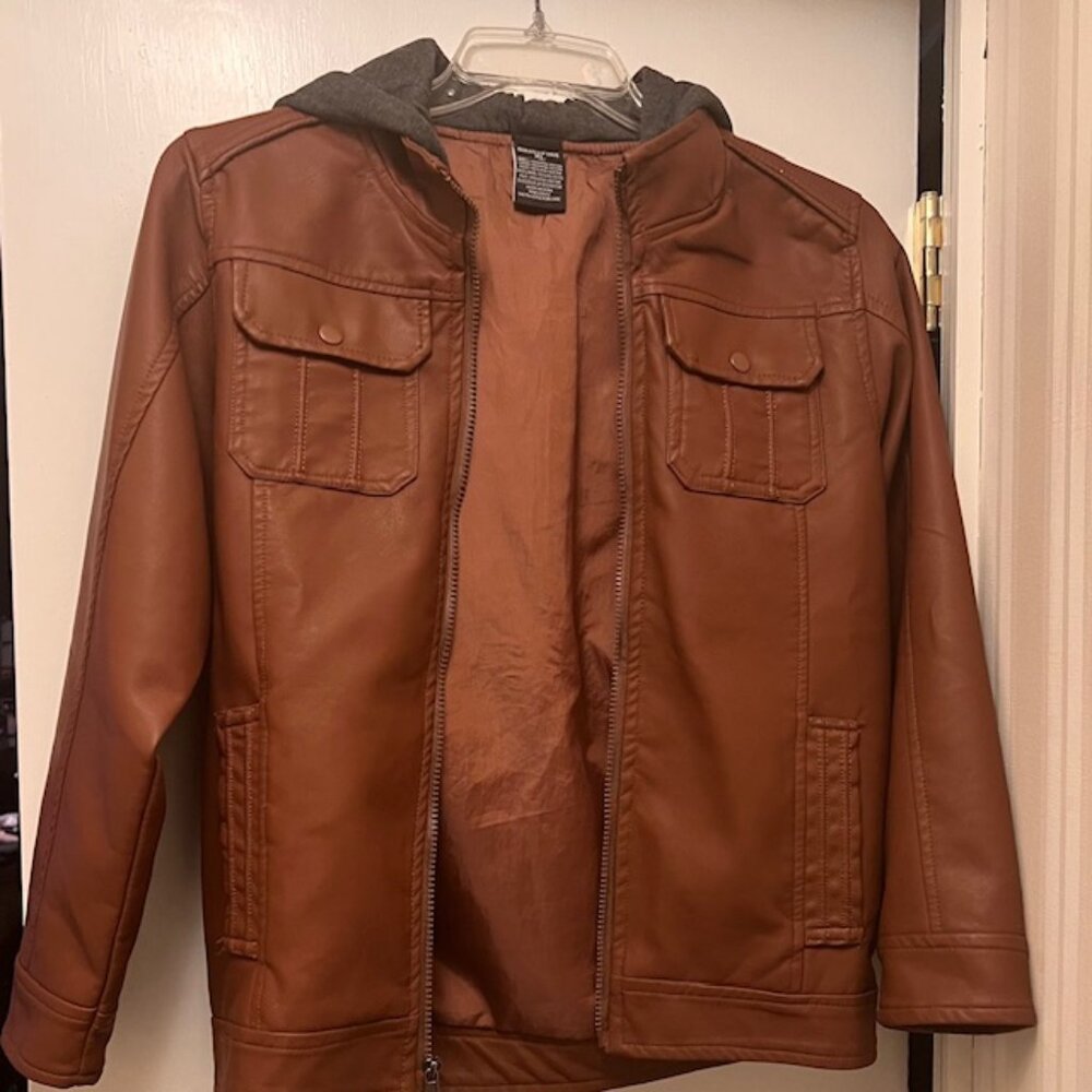 Boys Ring of Fire Faux Leather lined Jacket